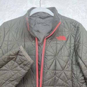 The North Face Womens Jacket Small Olive Quilted Lightweight Insulated Coat